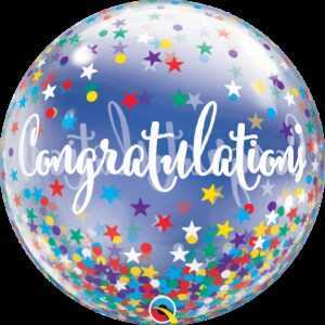 Balónek bublina Congratulations konfety ALBI