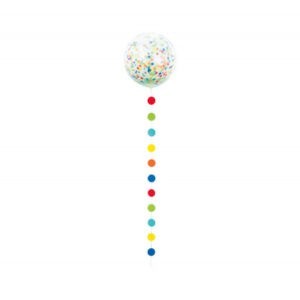 Balón latexový Jambo transparentní s barevným ocasem Albi