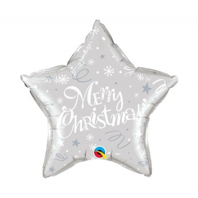 Balónek fóliový Merry Christmas Hvězda stříbrná Albi