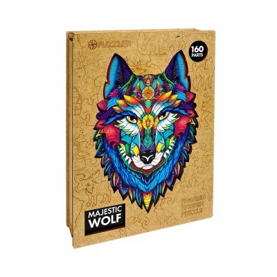 Dřevěné puzzle - Majestátní vlk Puzzler