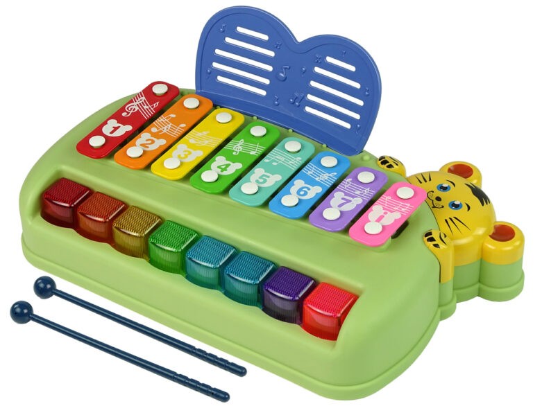 mamido Dětský barevný klavír s cimbály