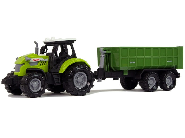 mamido Farmářský traktor s přívěsem zelený