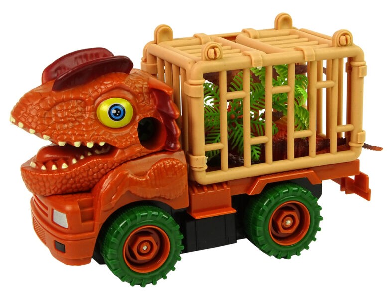 mamido Konstrukční autíčko dinosaur oranžové
