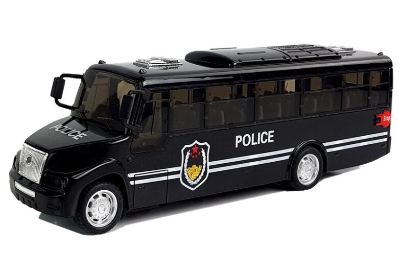 mamido Policejní autobus se zvukem a světlem černý