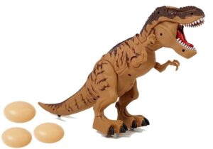 mamido Dinosaurus Tyranosaurus Rex snášející vejce hnědý